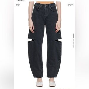 Agolde Black Sanna Slice Jeans